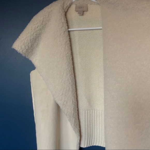 Loft Outlet Suede/Sherpa lined Vest - Picture 5 of 7
